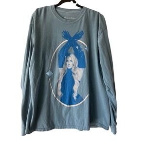Women T-shirt Meghan Trainor Timeless Tour Graphic Long Sleeve Blue XL 2024